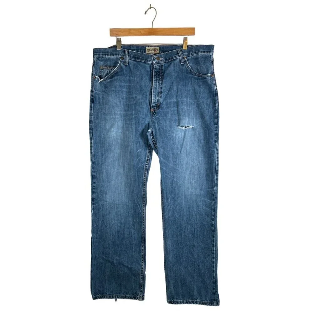 Wrangler Mens 01MWX 20X 01 Competition Jean River Wash‎ 40x32 Cowboy Distressed